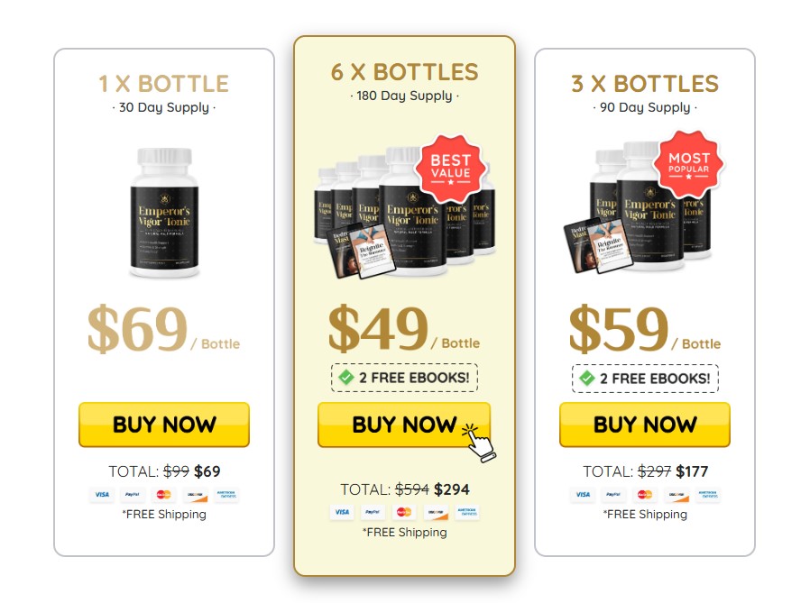 Emperor’s Vigor Tonic Reviews - Pricing