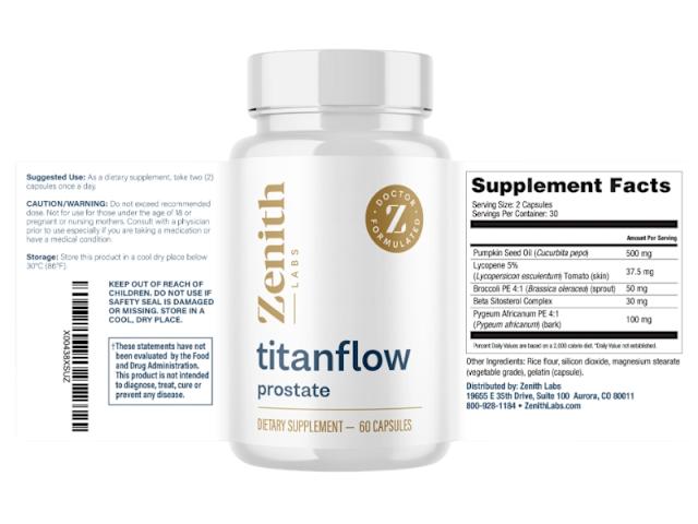 TitanFlow Reviews -  Natural ingredients