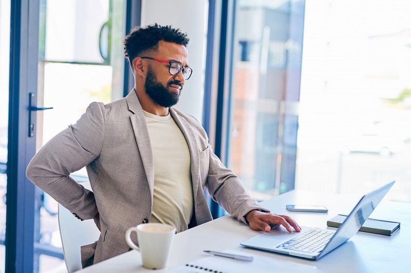 Harmful effects of sedentary lifestyle in office workers