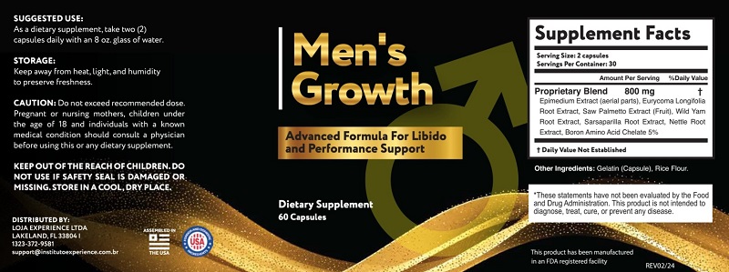 Men's Growth Reviews - Key Ingredients